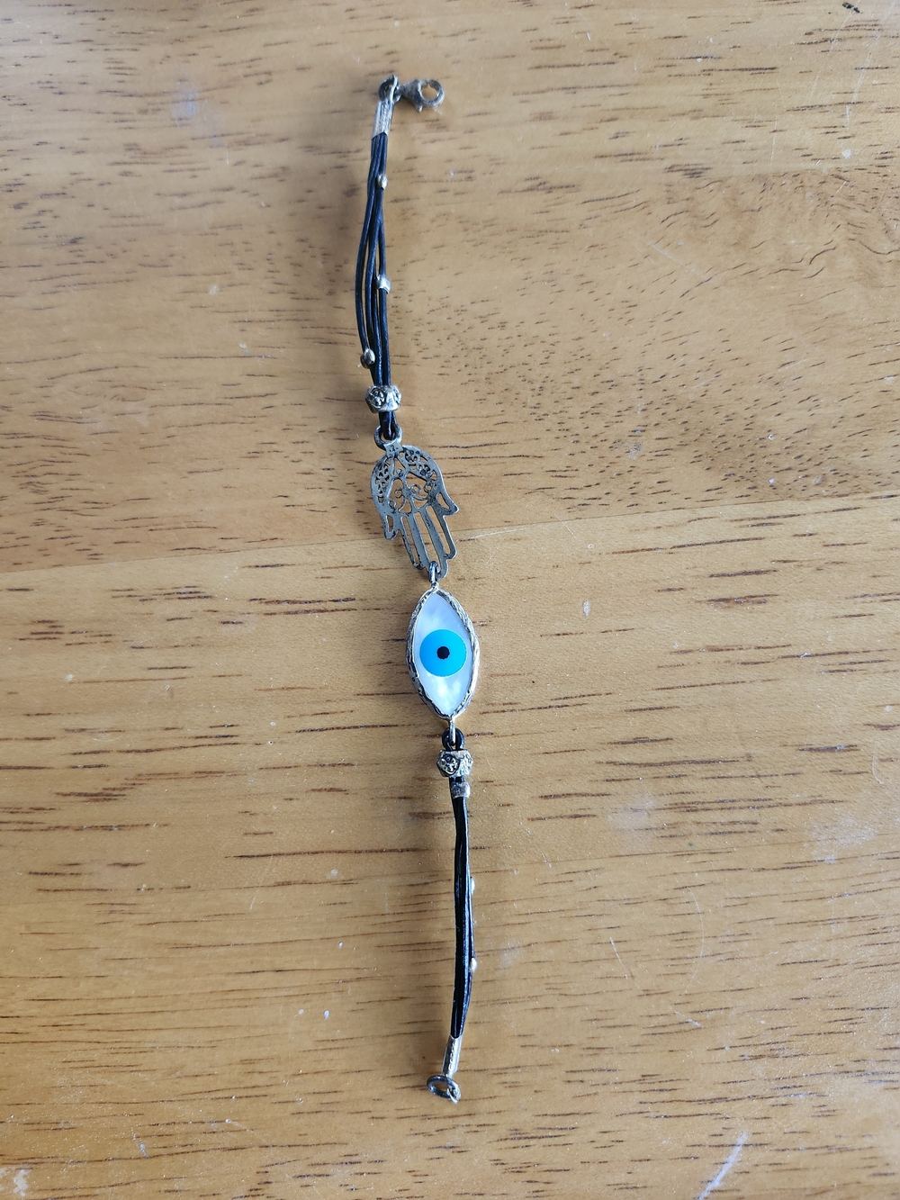 Blue Evil Eye and Hamsa Bracelet - Women's Protective Charm Jewelry
